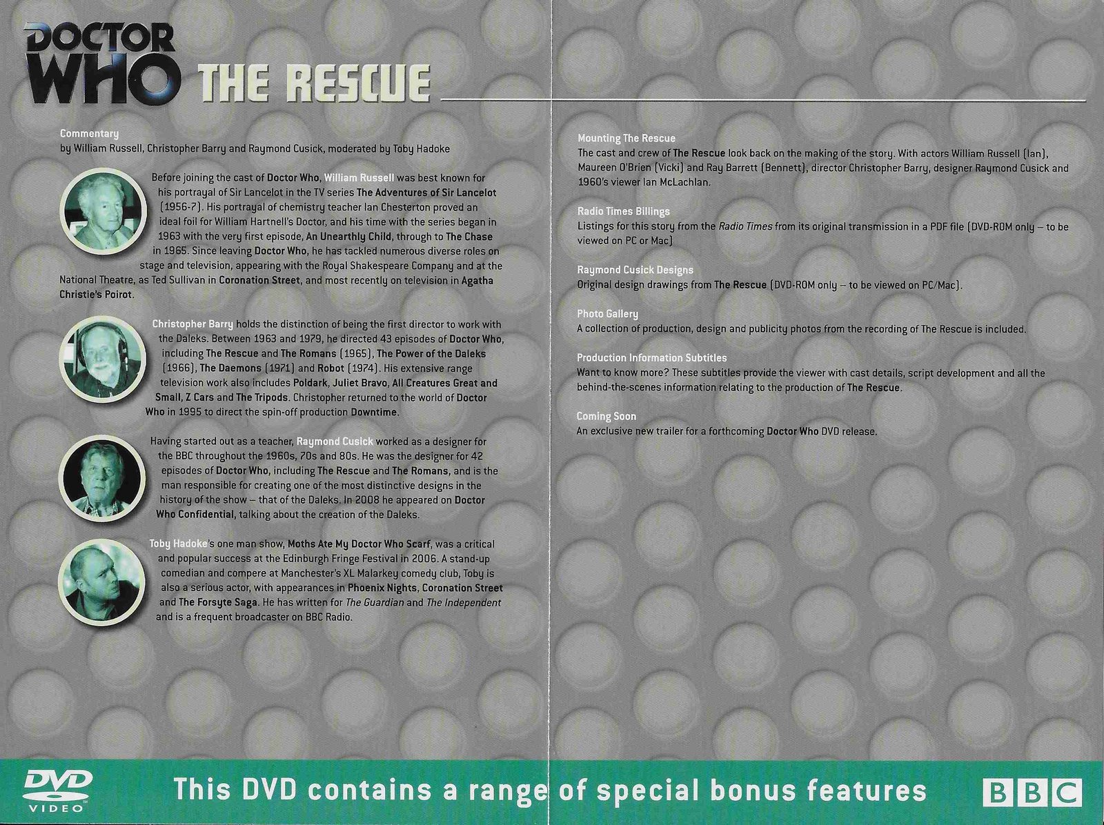 Inserts from BBCDVD 2970